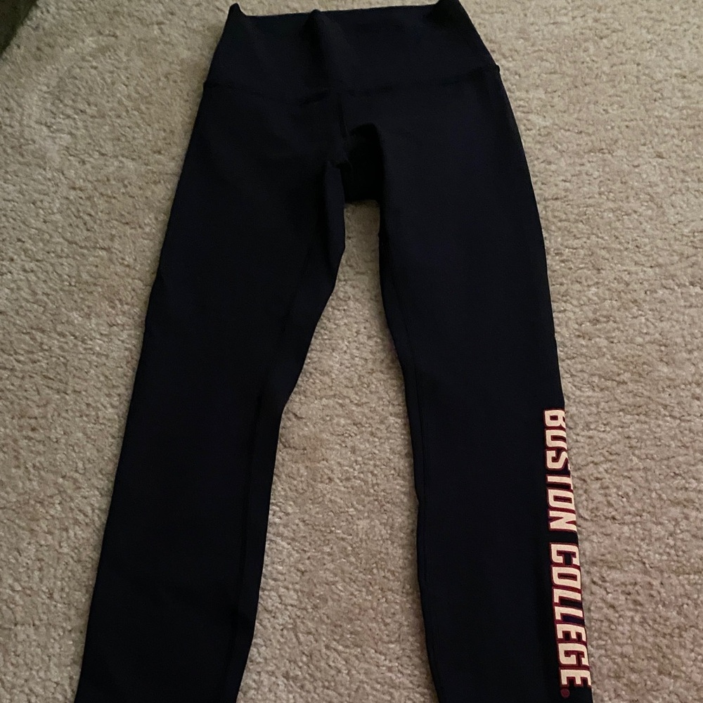 lululemon  Black Leggings with Boston Colleg